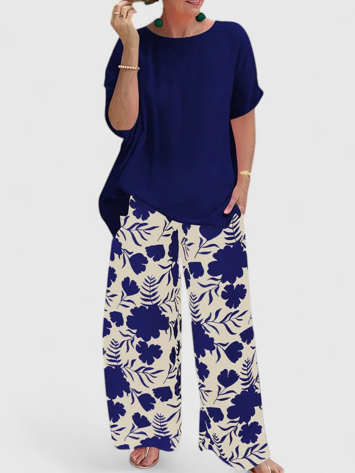 Davellia | Women’s Floral Wide-Leg Summer Pants