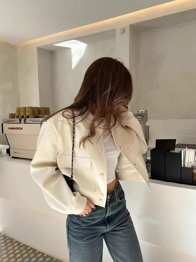 Davellia | Women’s Casual Pocket Front Bomber Jacket