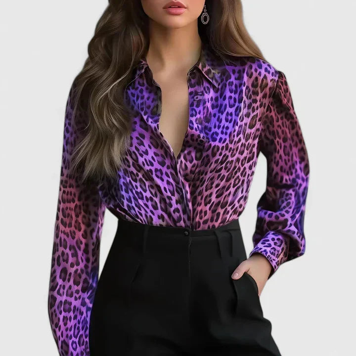 Davellia | Elegant Leopard Printed Blouse