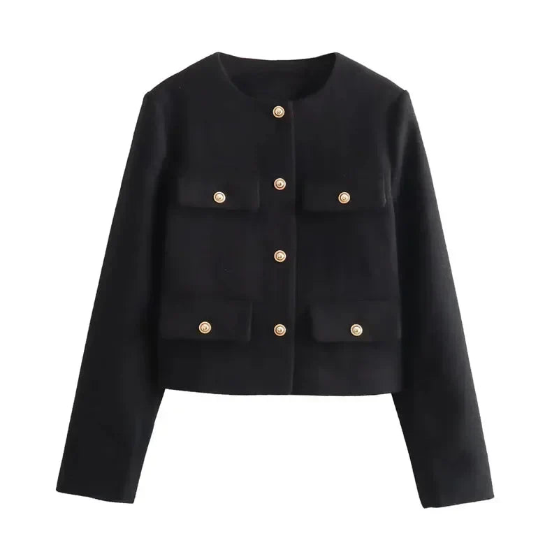 Davellia | Women's Cropped Blazer Jacket