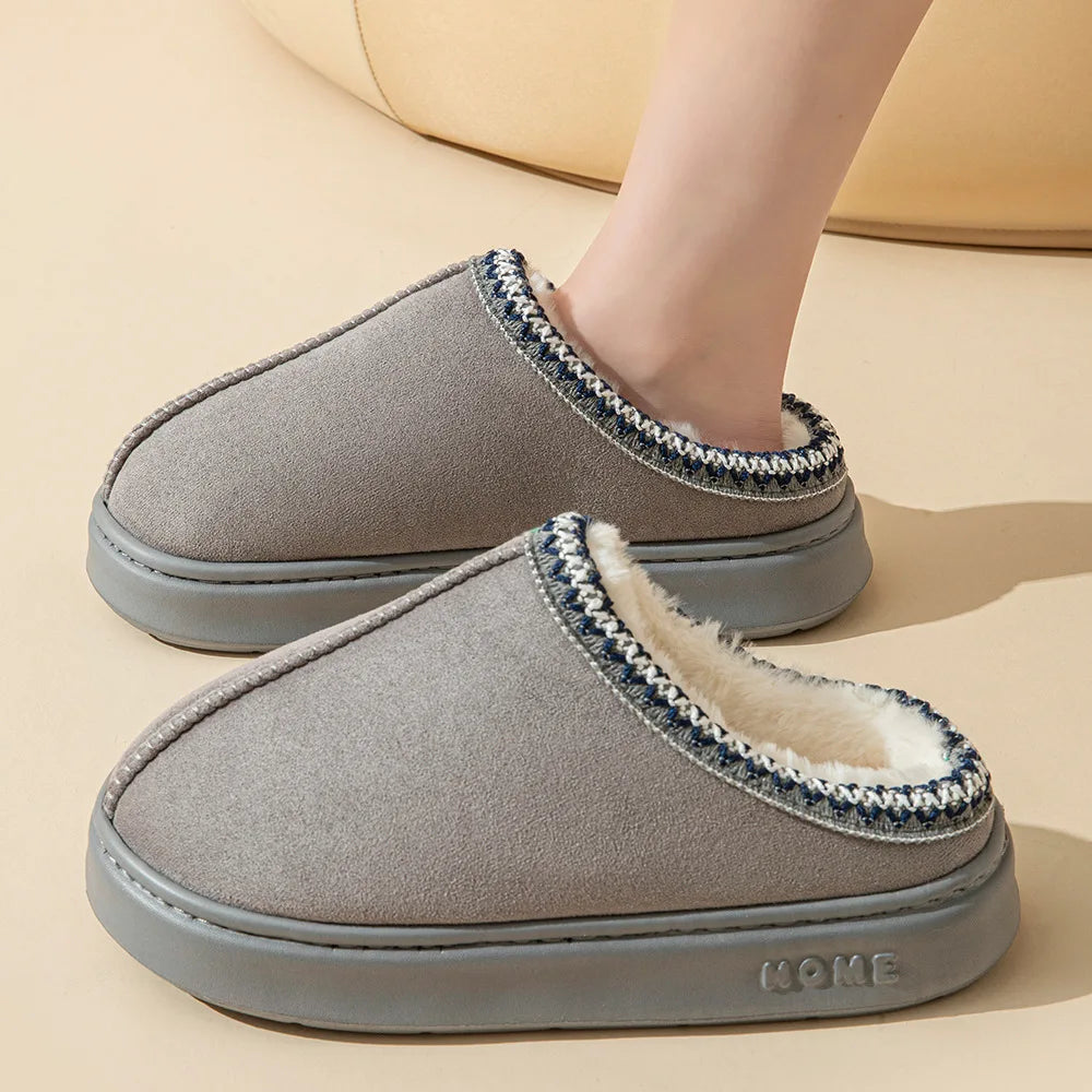 Davellia | Women’s Plush Fur Slip-On Slippers