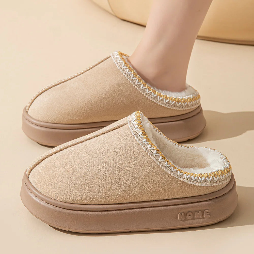 Davellia | Women’s Plush Fur Slip-On Slippers