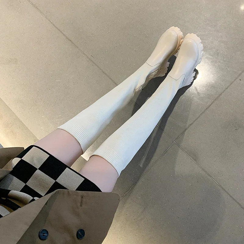 Davellia | Women’s Knee-High Boots with Chunky Sole