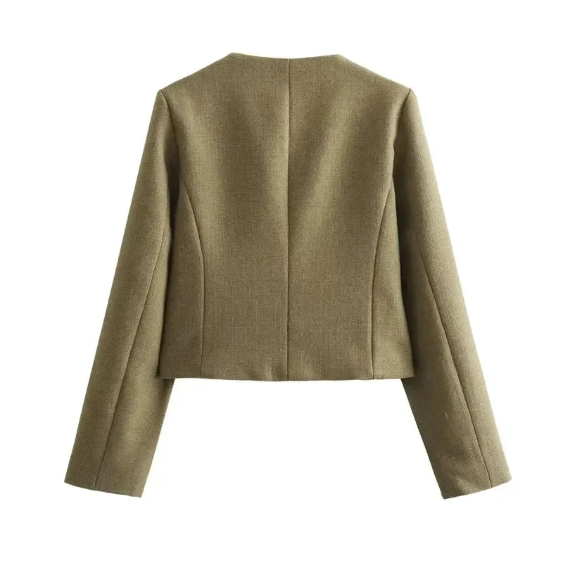 Davellia | Women's Cropped Blazer Jacket