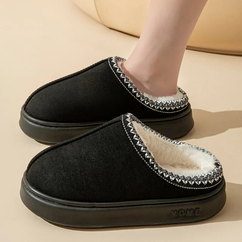 Davellia | Women’s Plush Fur Slip-On Slippers