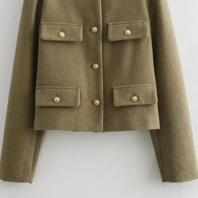 Davellia | Women's Cropped Blazer Jacket