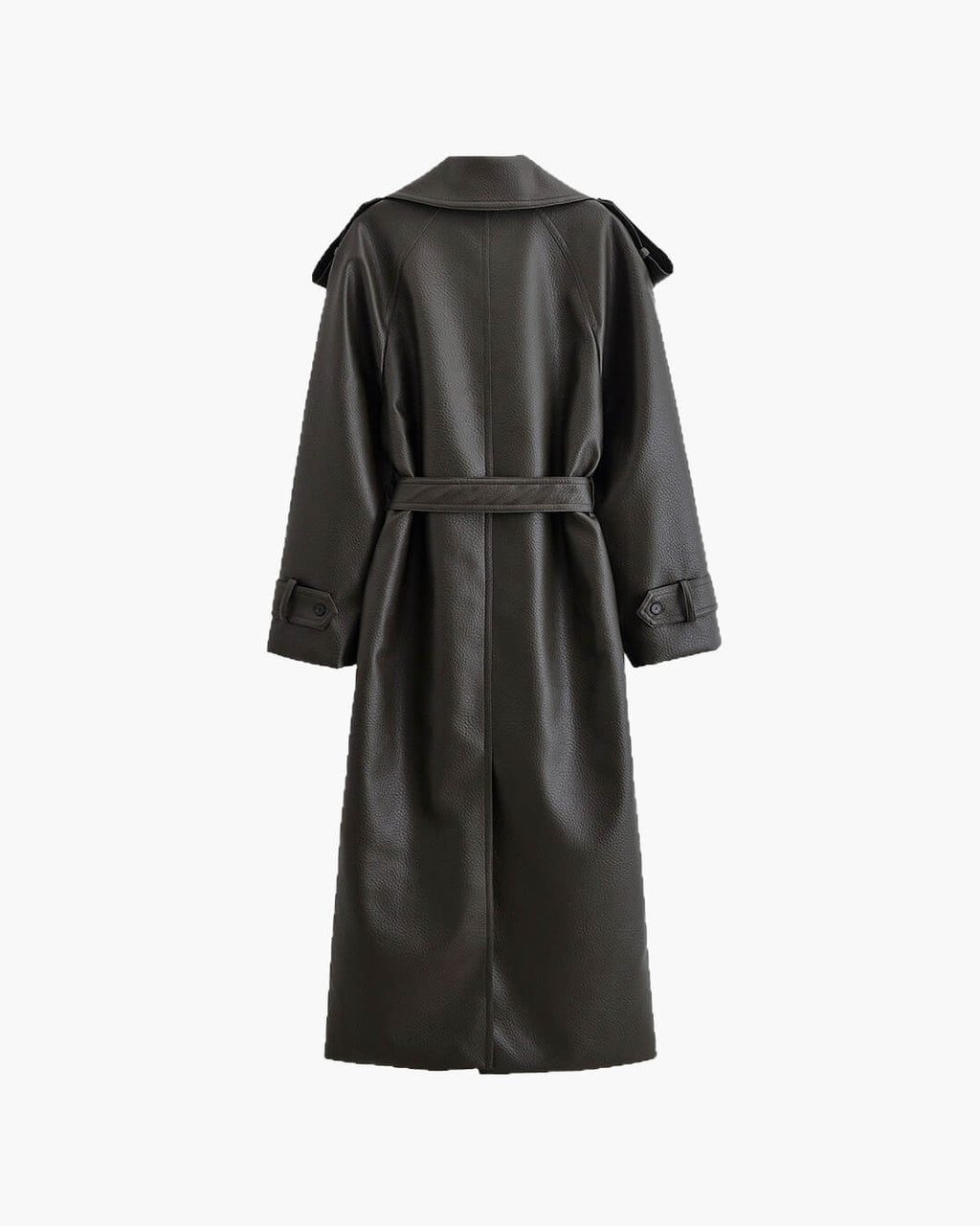 Davellia | Women’s Long Trench Leather Coat