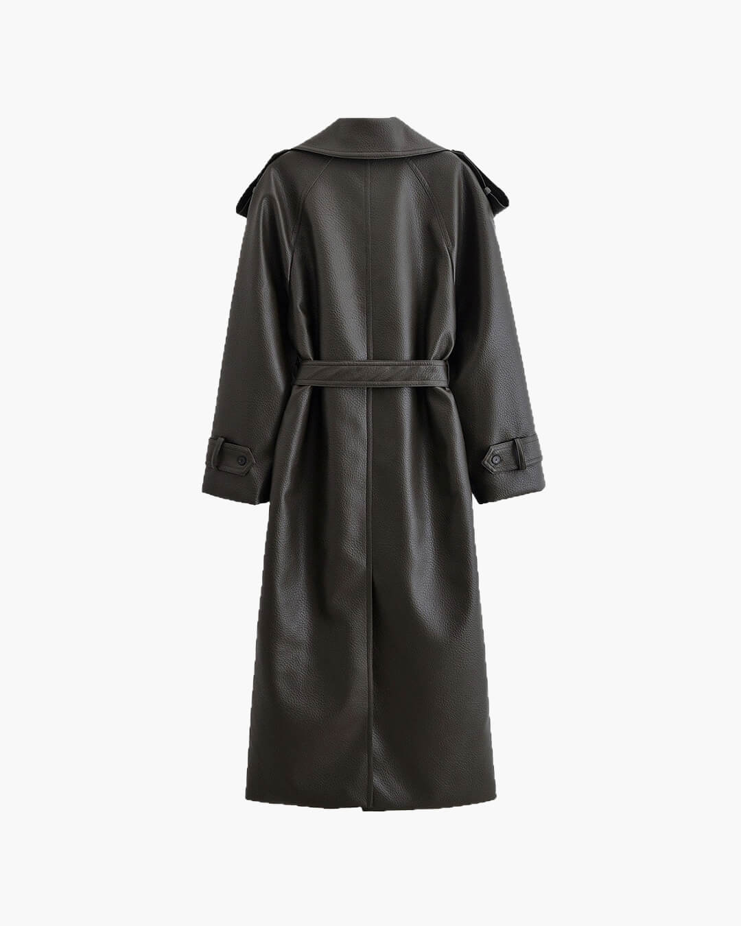 Davellia | Women’s Long Trench Leather Coat