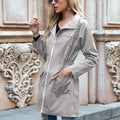 Davellia | Women’s Casual Drawstring Hooded Rain Jacket