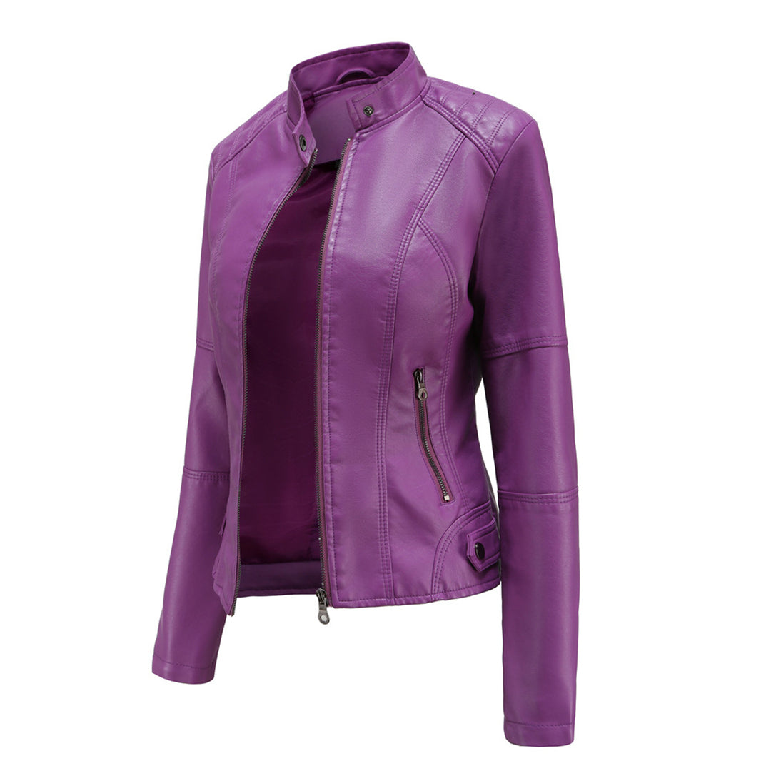 Davellia | Women’s Elegant Slim-fit Biker Jacket