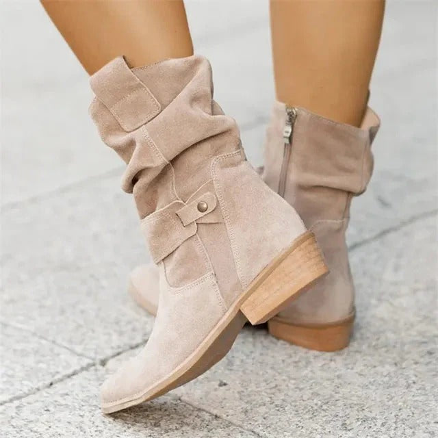 Davellia | Women’s Spring Suede Slouchy Ankle Boots