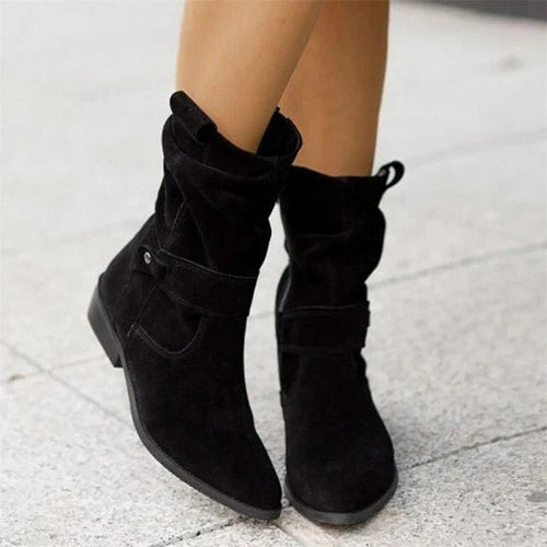 Davellia | Women’s Spring Suede Slouchy Ankle Boots