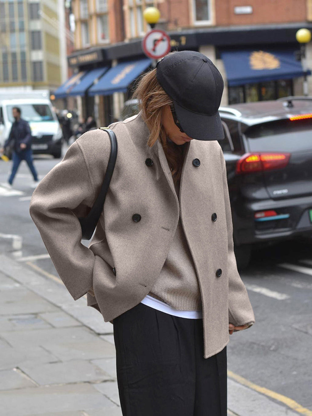Davellia | Classic Chic Double-Breasted Coat for Women