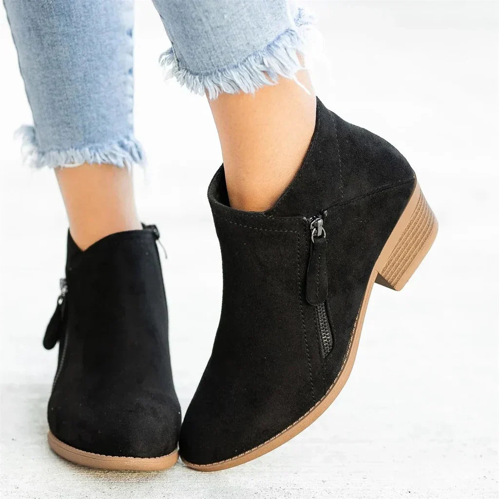 Davellia | Women’s Stylish Zip Heel Boots