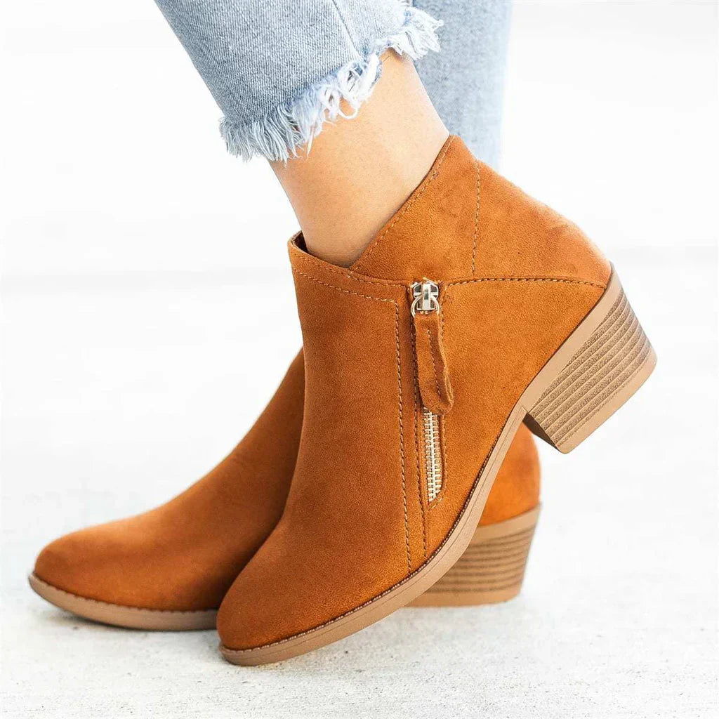 Davellia | Women’s Stylish Zip Heel Boots