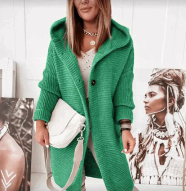 Davellia | Women’s Cozy Hooded Knit Cardigan Jacket