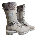 Davellia | Women’s Lace-Up Boots with Knit Cuff