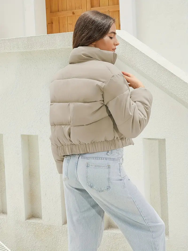 Davellia | Women’s Winter Puffer Jacket with Zipper
