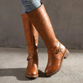 Davellia | Women’s Stylish Buckled Knee Boots