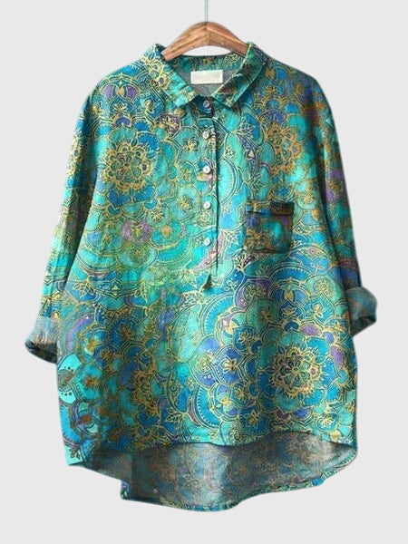 Davellia | Women’s Floral Button-Up Blouse