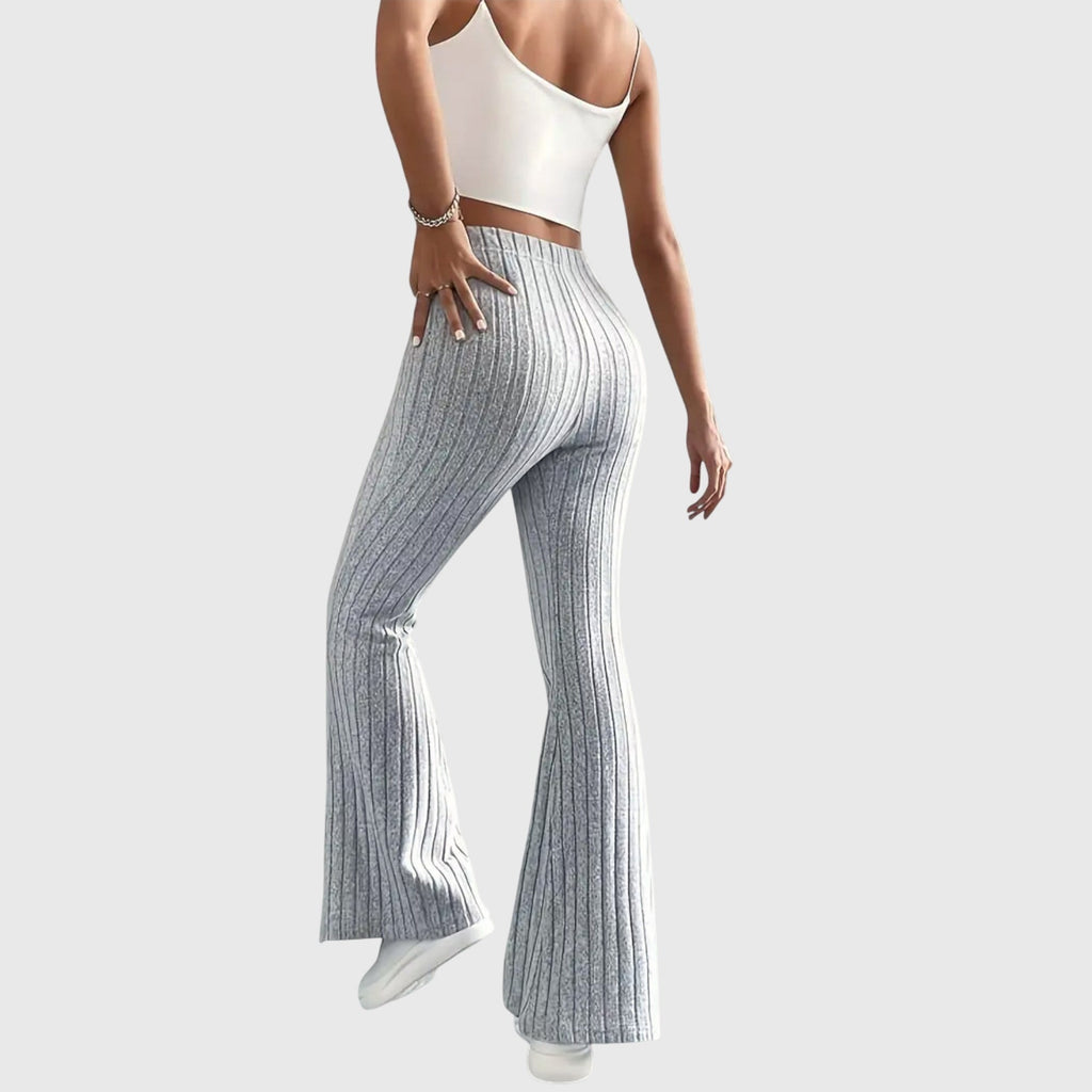 Davellia | Women’s Ribbed Flared Knit Pants