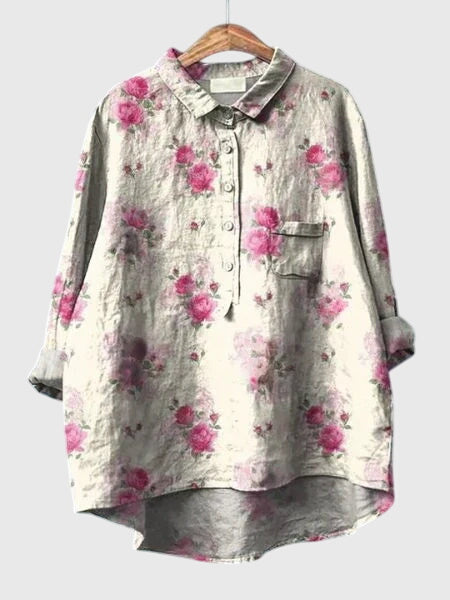 Davellia | Women’s Floral Button-Up Blouse