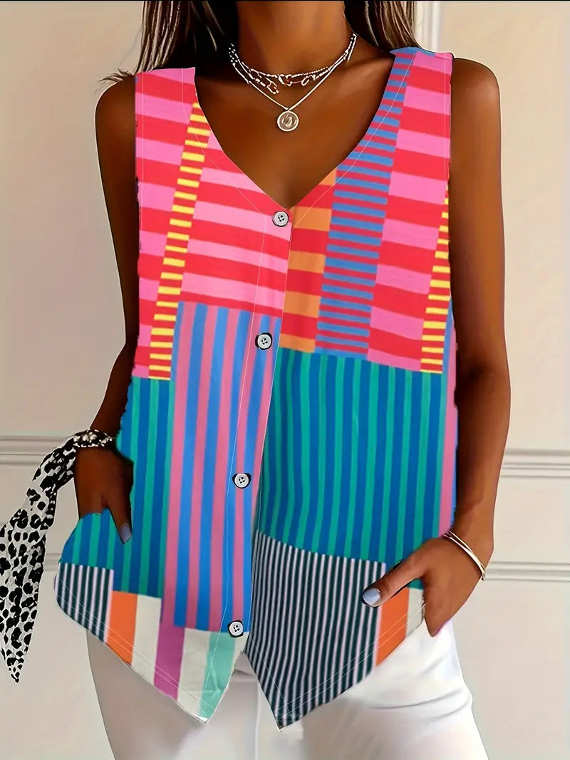 Davellia | Elegant Zebra Printed Blouse
