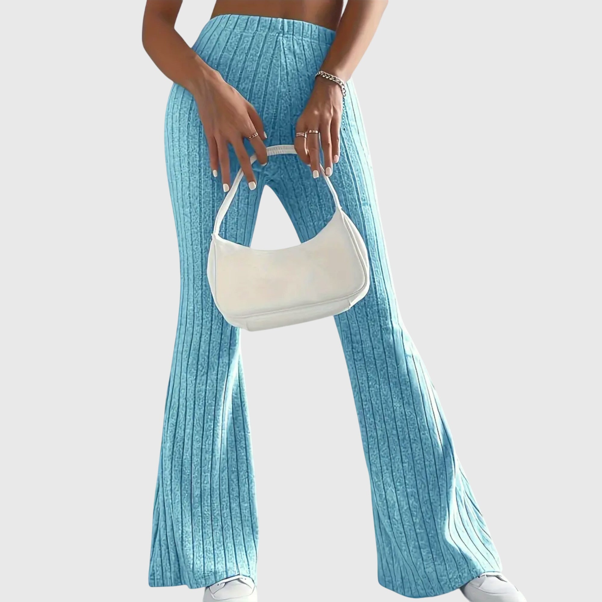 Davellia | Women’s Ribbed Flared Knit Pants