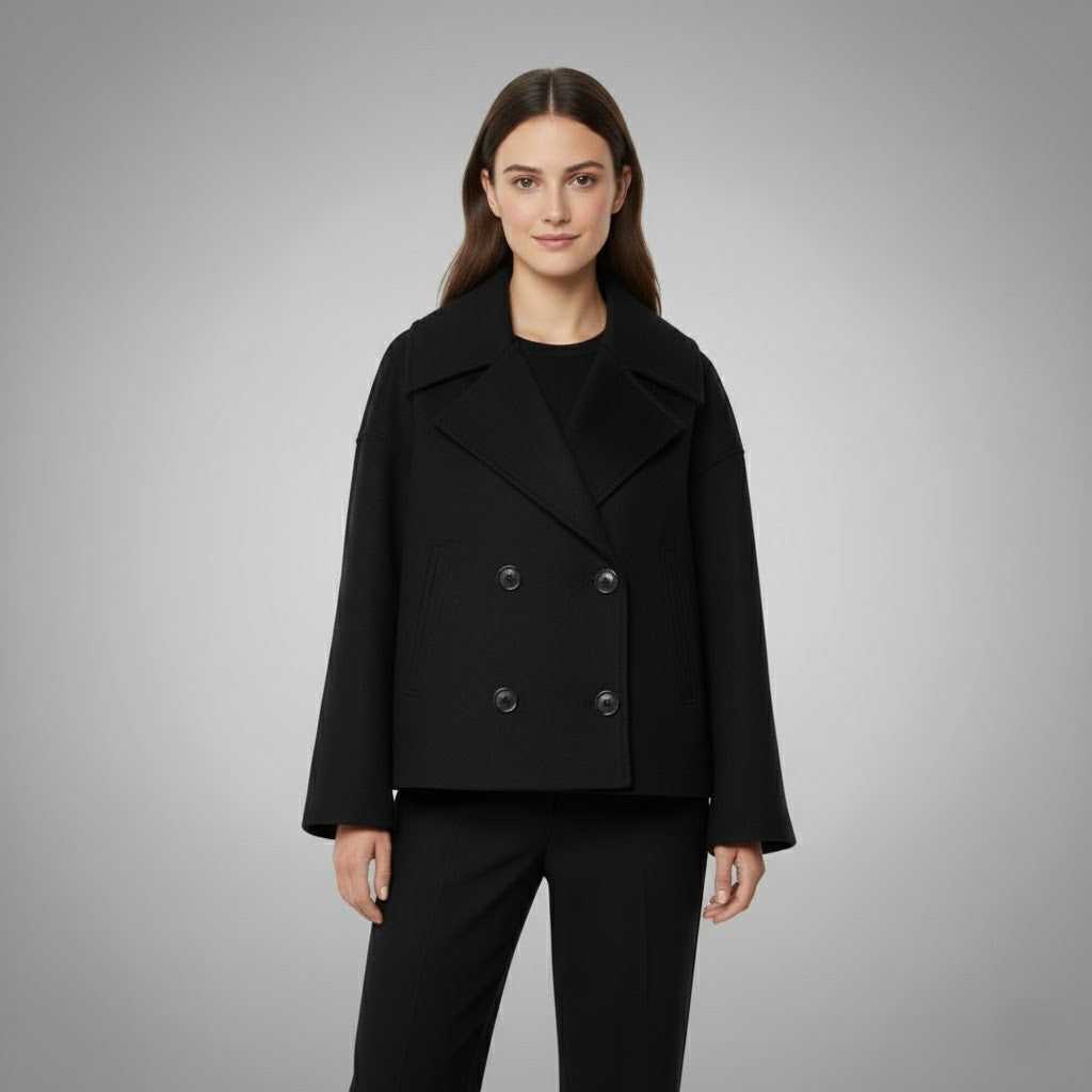 Davellia | Classic Double Button Short Jacket for Women