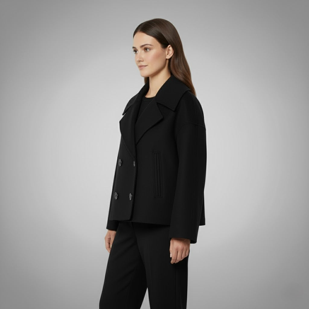 Davellia | Classic Double Button Short Jacket for Women