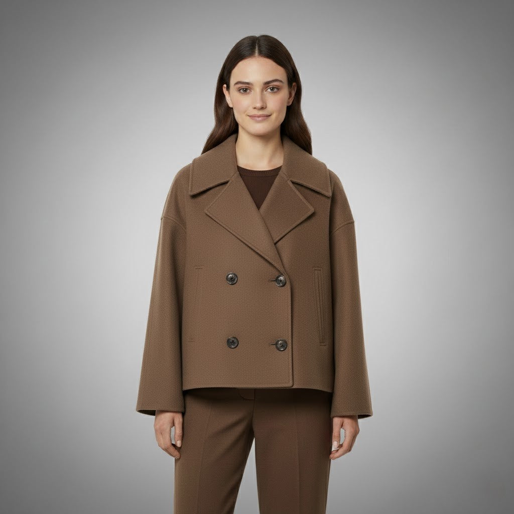 Davellia | Classic Double Button Short Jacket for Women