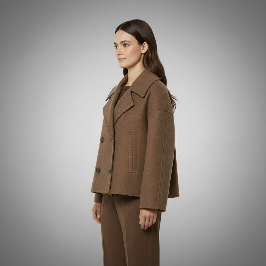 Davellia | Classic Double Button Short Jacket for Women