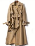 Davellia | Women’s Elegant Longline Office Trench Coat