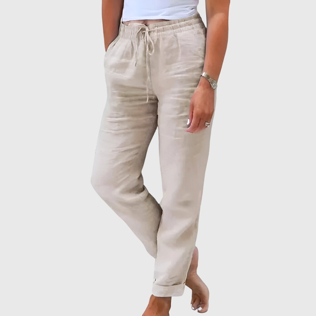 Davellia | Women’s Casual Drawstring Linen Pants