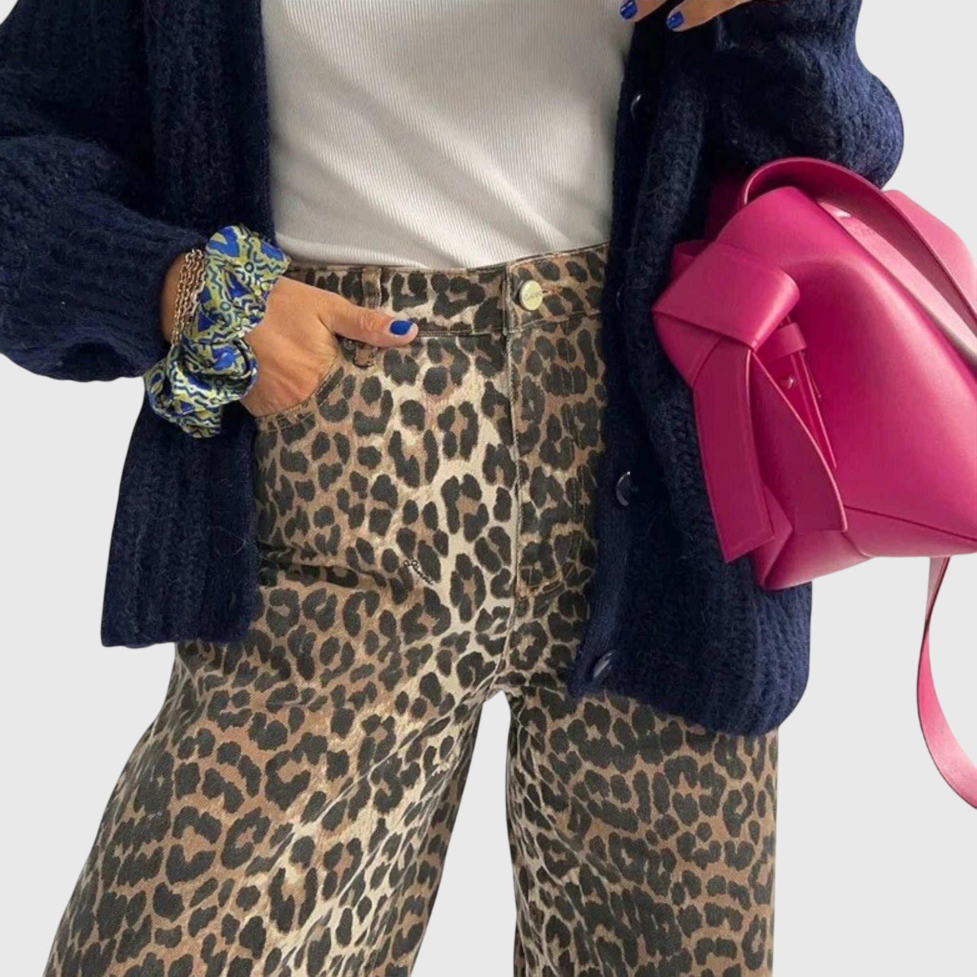Davellia | Women’s Stylish Leopard Print Jeans