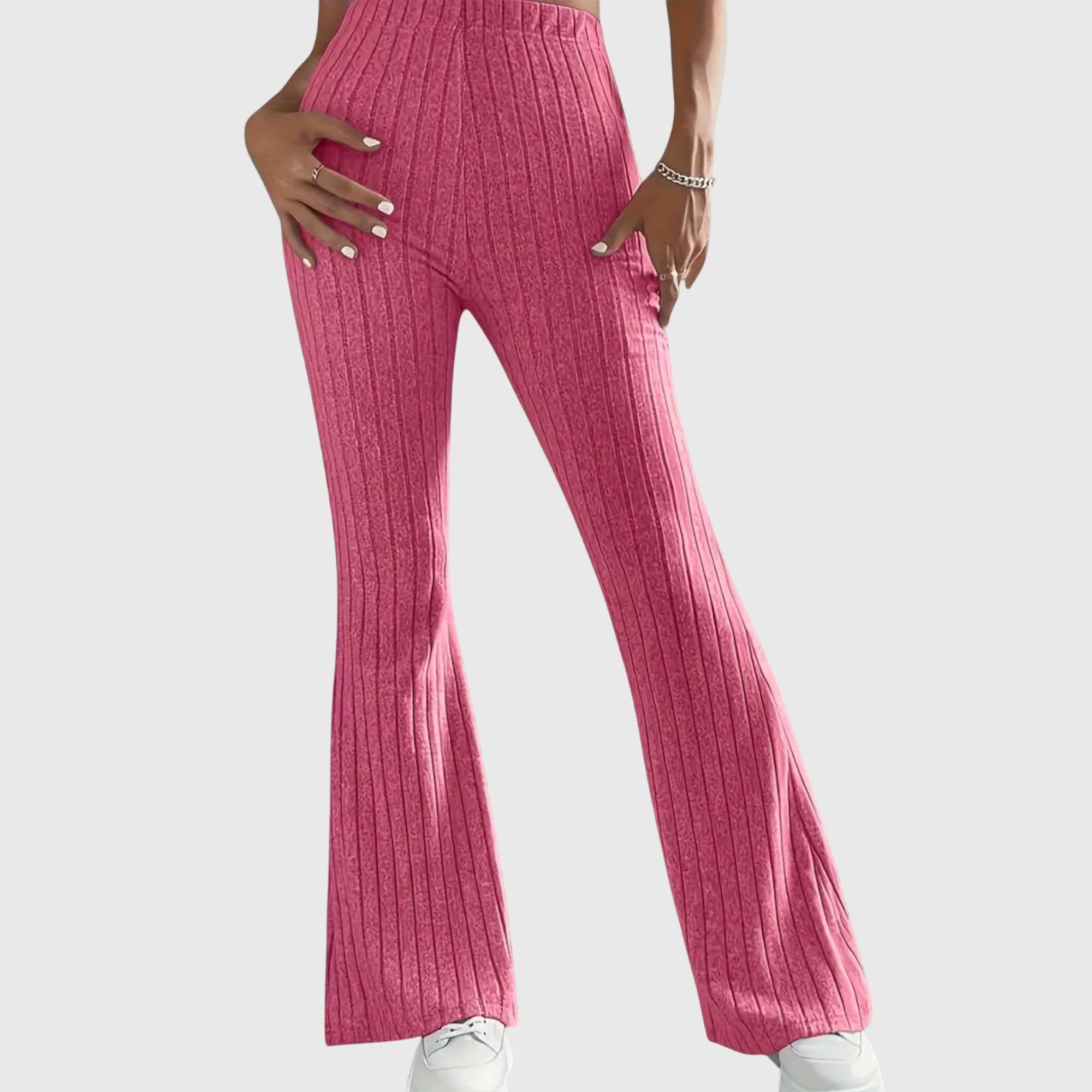 Davellia | Women’s Ribbed Flared Knit Pants