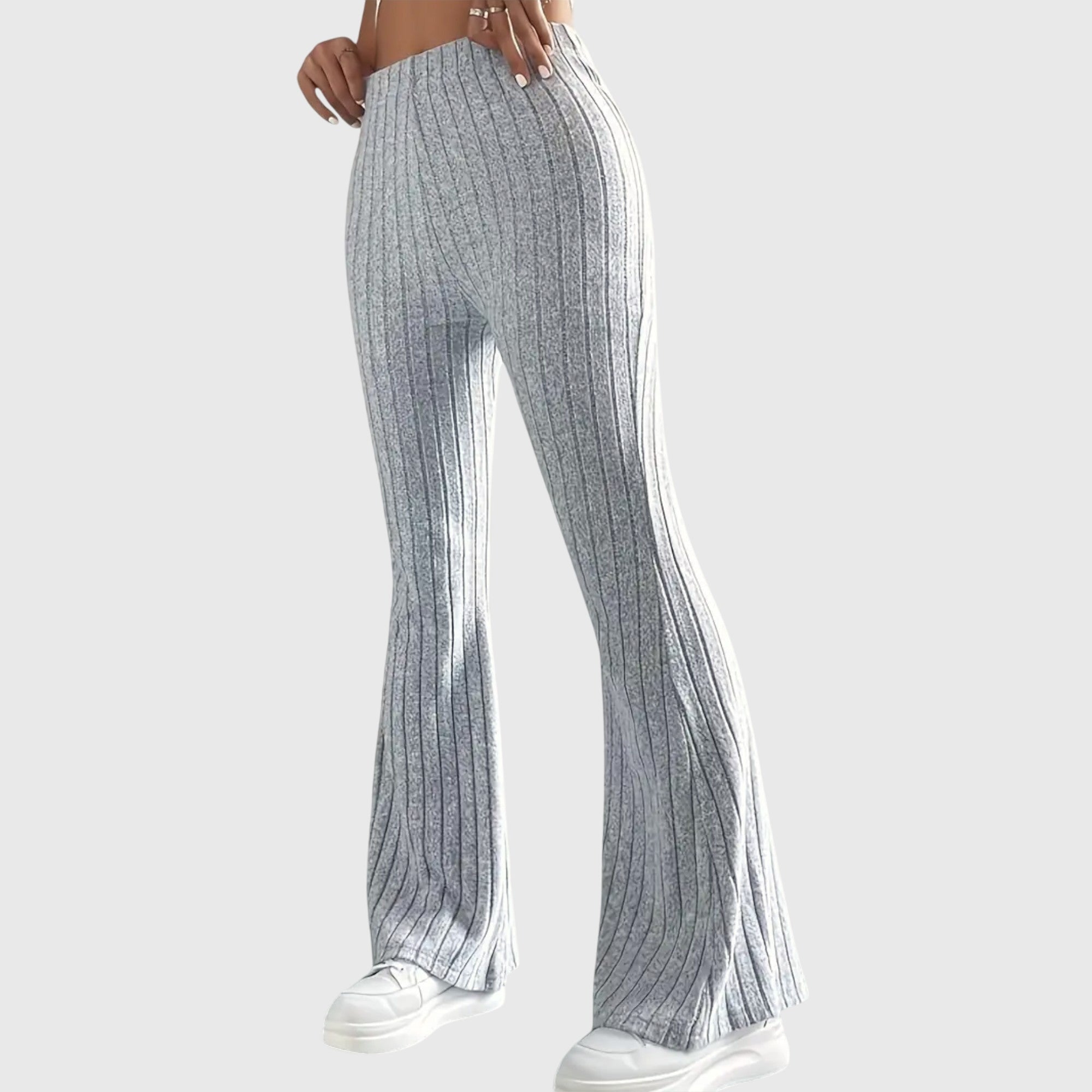 Davellia | Women’s Ribbed Flared Knit Pants