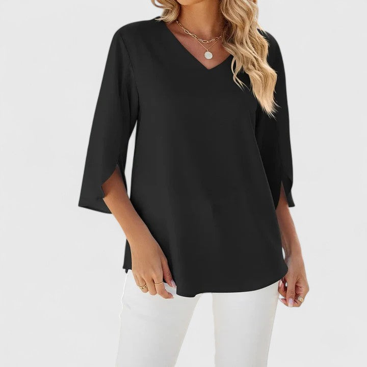 Davellia | Women’s Elegant Ruffle V-Neck Blouse