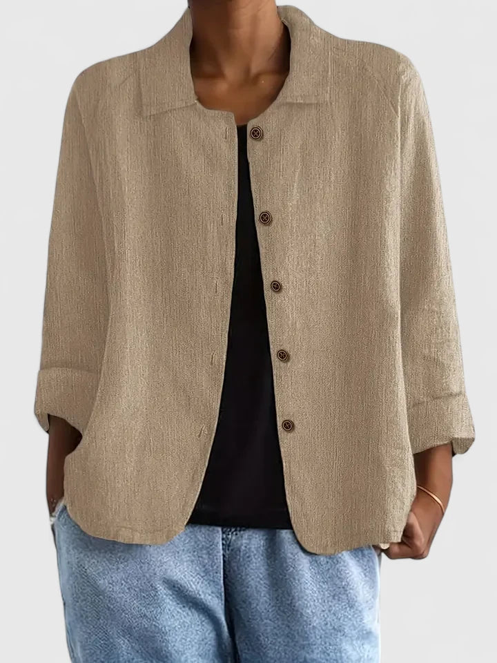 Davellia | Women’s Casual Button-Up Jacket Blouse