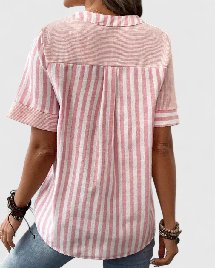 Davellia | Sophisticated  Striped  Blouse