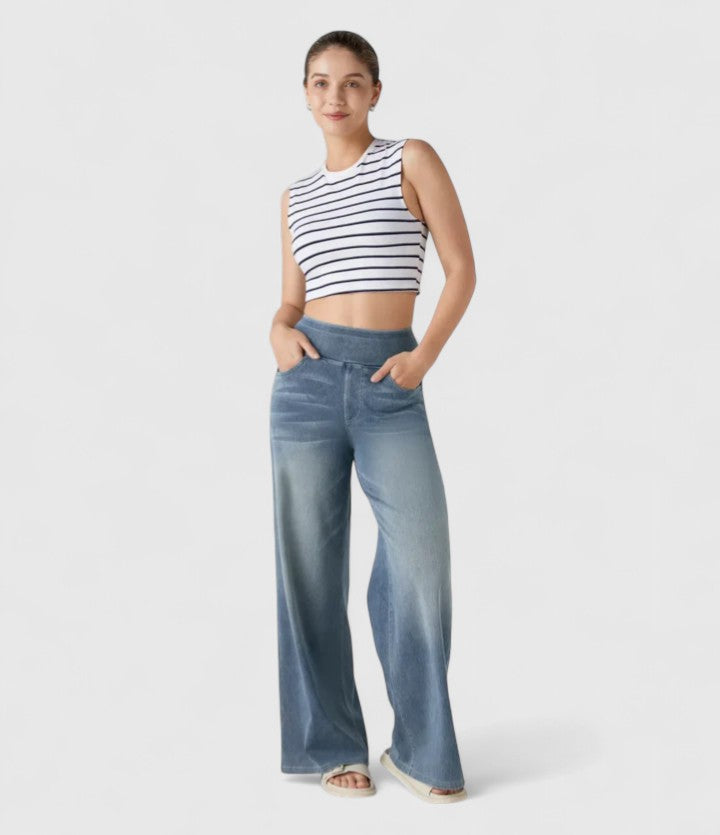 Davellia | Women’s Elastic Waist Casual Pants