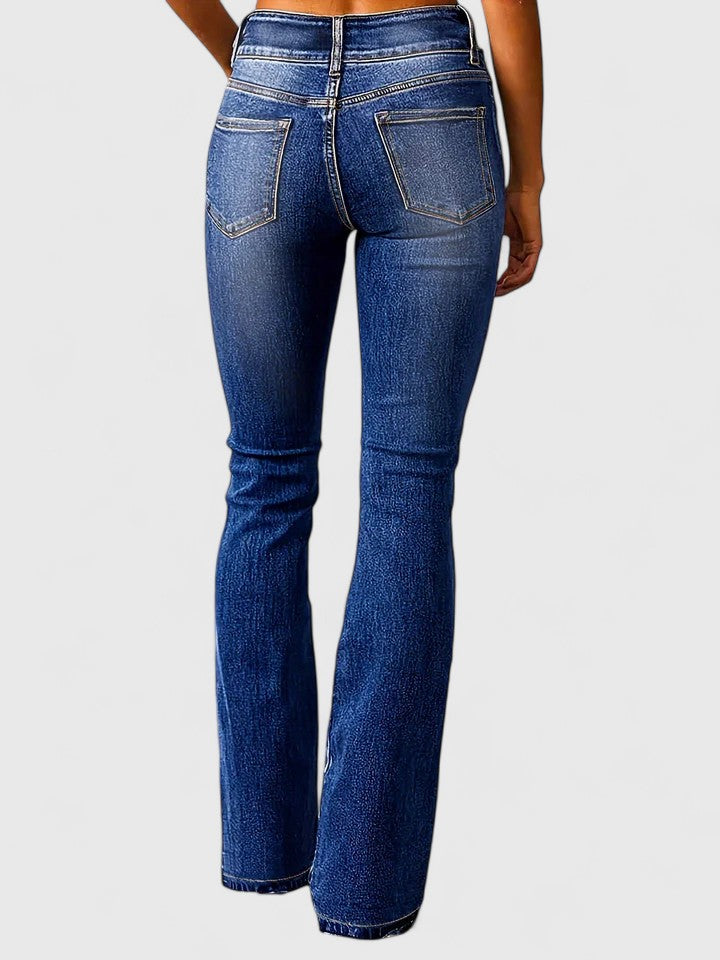 Davellia | Women’s High-Waist Flared Denim