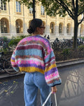 Davellia | Cozy Multicolor Knitted Cardigan for Women