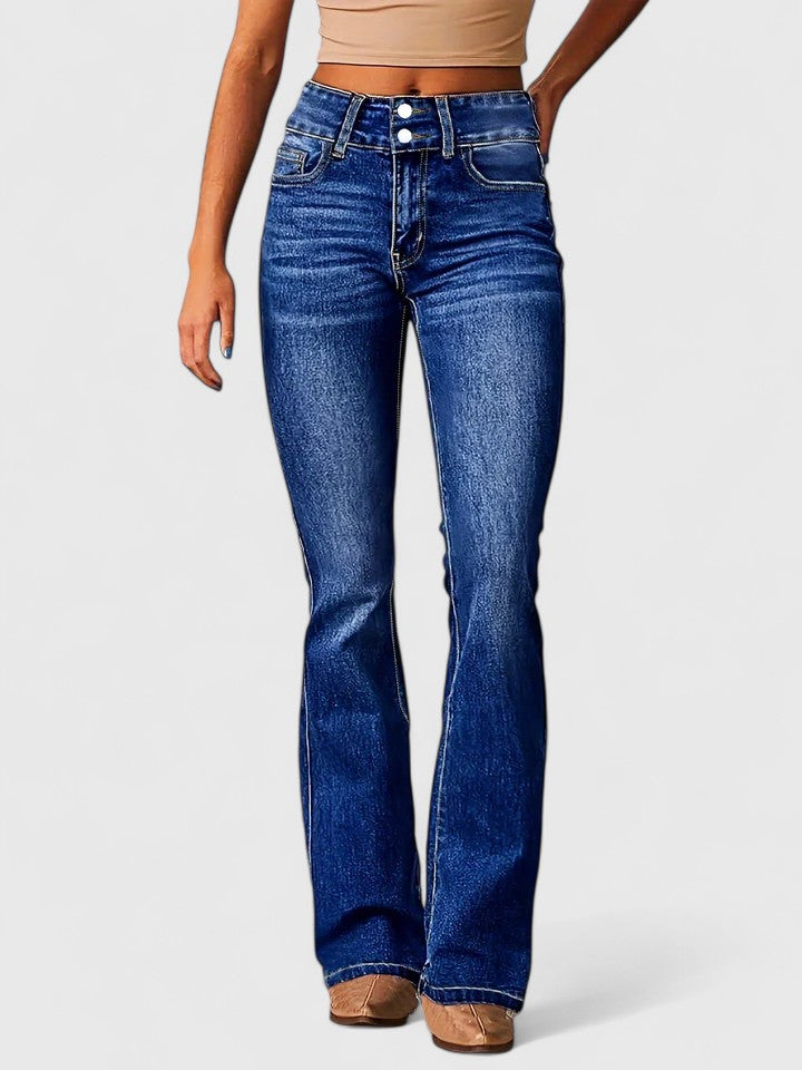 Davellia | Women’s High-Waist Flared Denim
