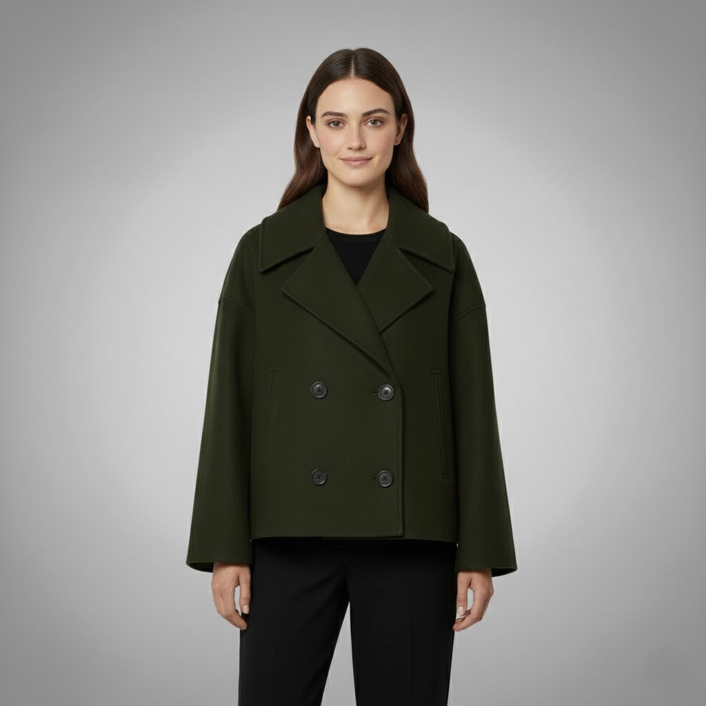 Davellia | Classic Double Button Short Jacket for Women