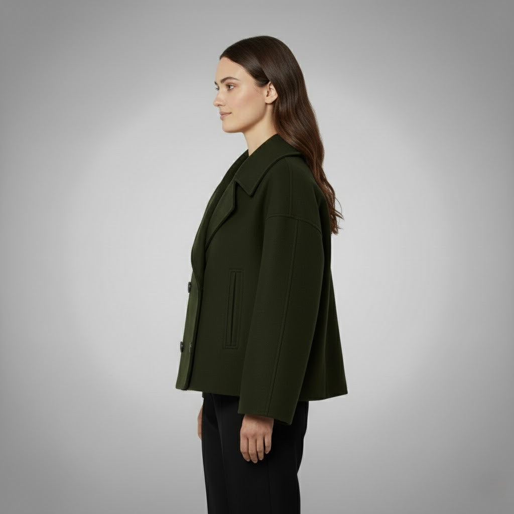 Davellia | Classic Double Button Short Jacket for Women