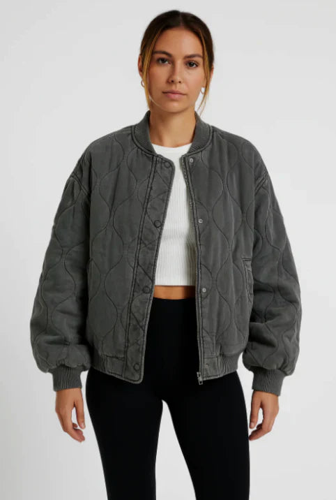 Davellia | Women’s Quilted Casual Winter Bomber Jacket