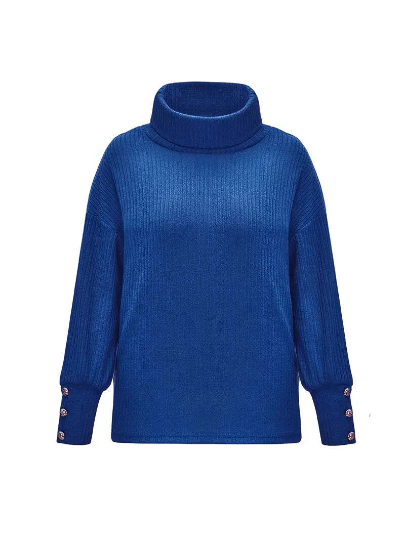 Davellia | Women’s Ribbed Cowl Neck Sweater