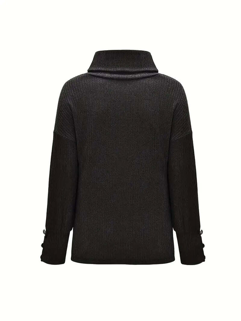 Davellia | Women’s Ribbed Cowl Neck Sweater