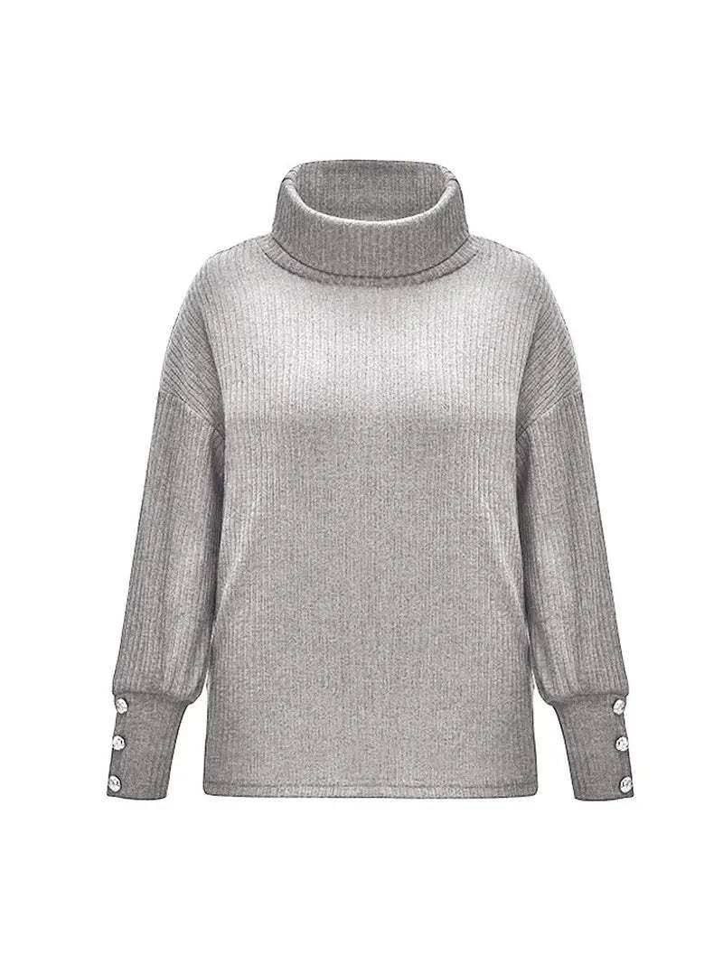 Davellia | Women’s Ribbed Cowl Neck Sweater